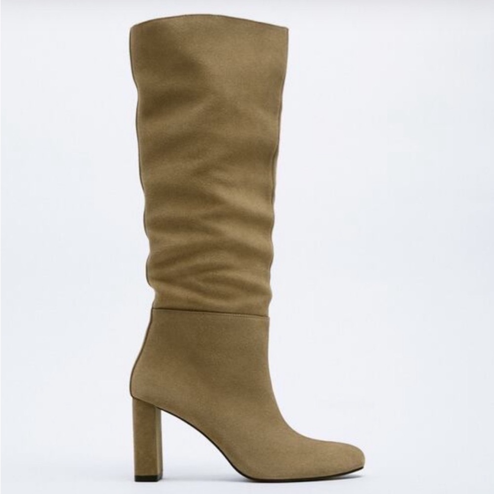 Zara // Tan Suede Leather Boots NWT 6 us 36 eu